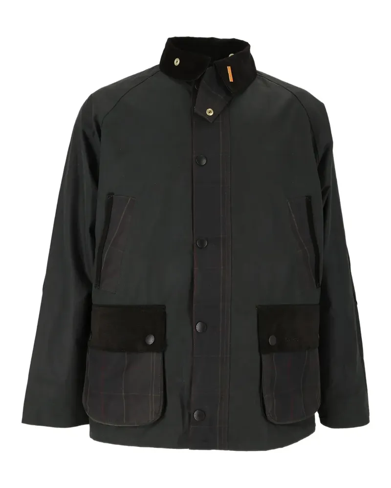 Barbour Gewachste Jacke mit Cordkragen - Grün Grün