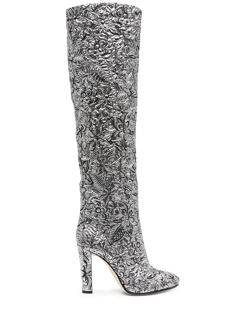 Alberta Ferretti Kniehohe Stiefel - Silber Silber