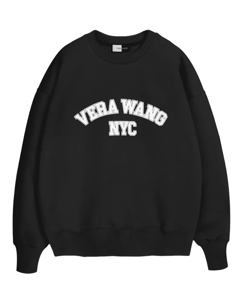 Vera Wang College crew-neck cotton sweatshirt - Schwarz Schwarz