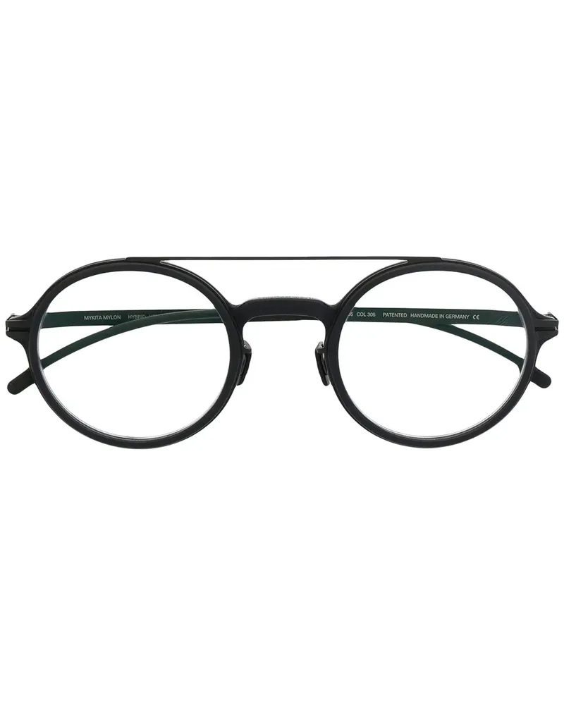 Mykita Brille mit rundem Gestell - Schwarz Schwarz