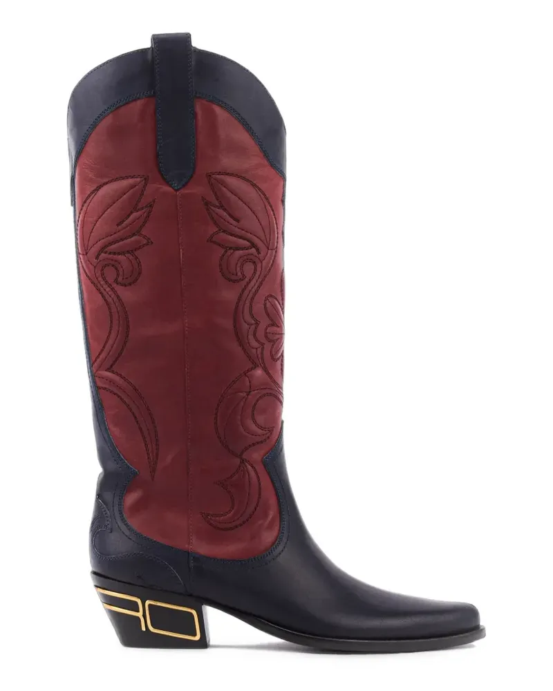 Etro Bestickte Stiefel im Westernstil - Blau Blau