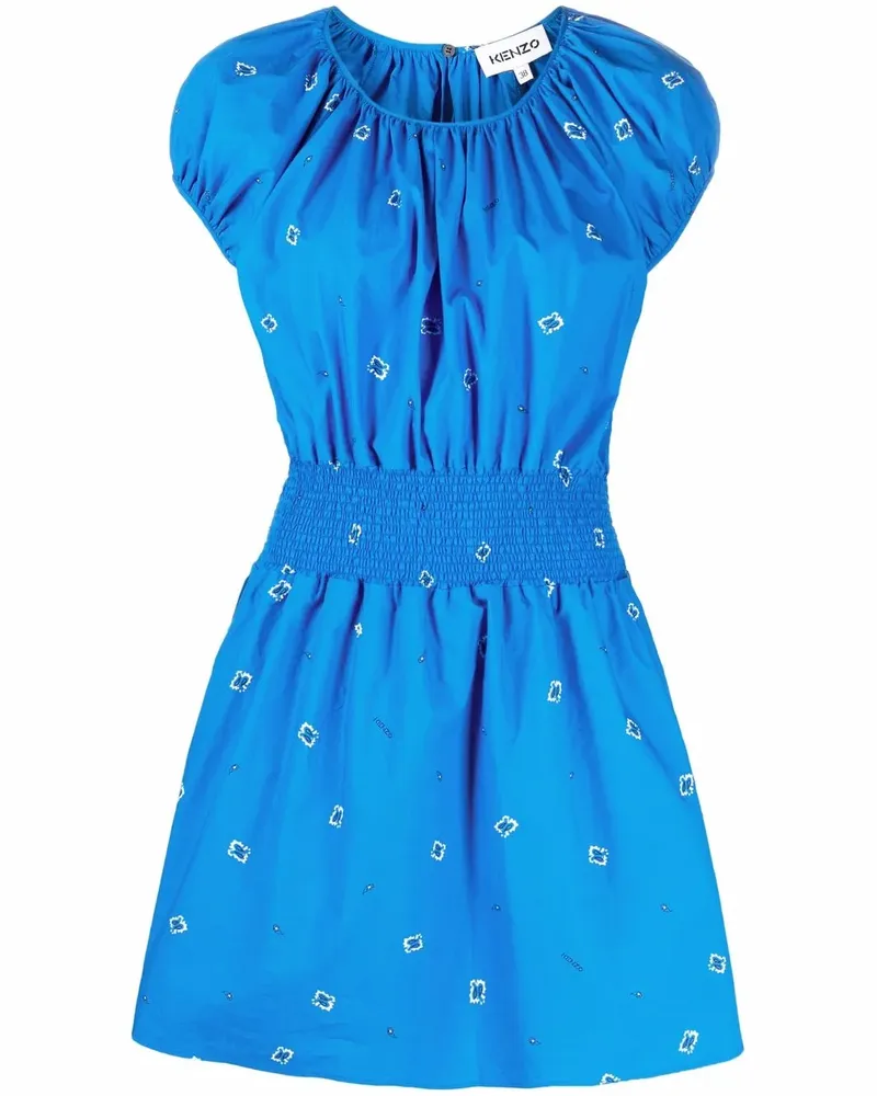 Kenzo Minikleid mit Bandana-Print - Blau Blau