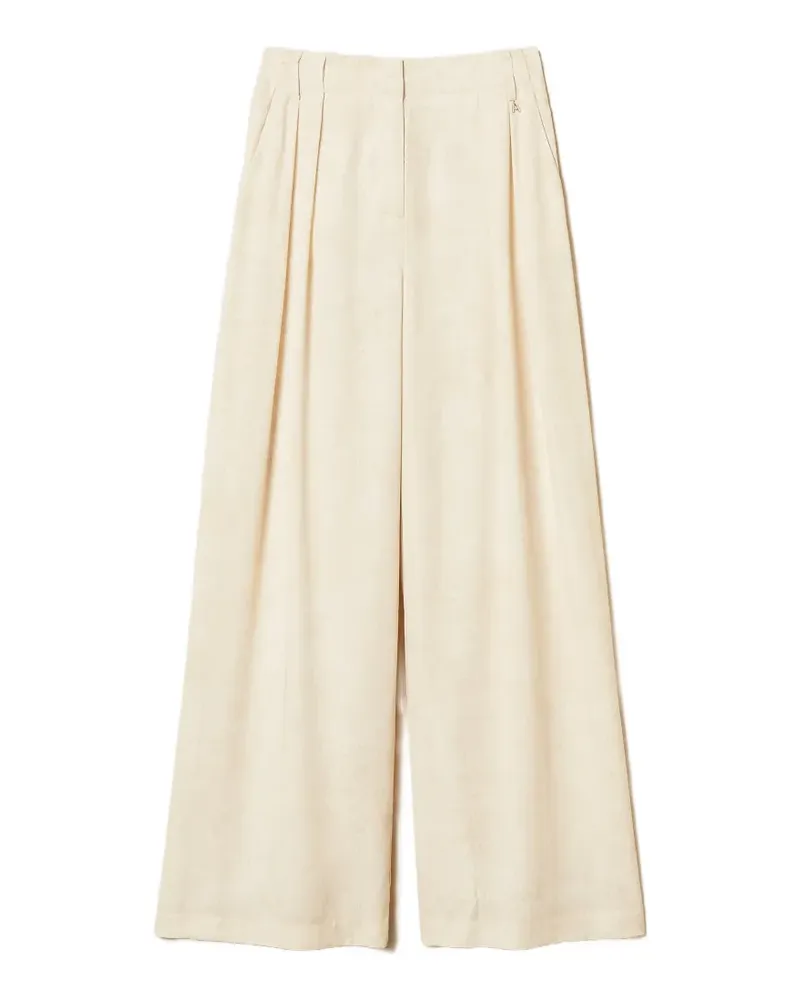 Twin-Set Palazzohose mit Faltendetail - Nude Nude