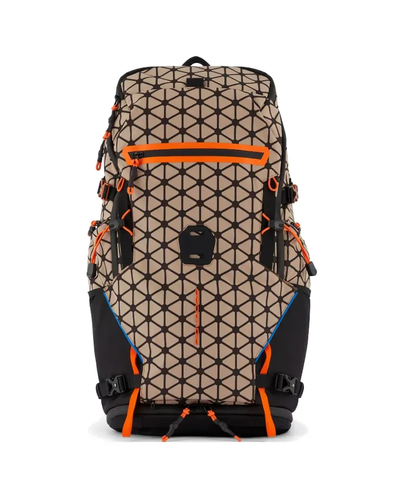 Piquadro Rucksack mit sechseckigem Print - Nude Nude