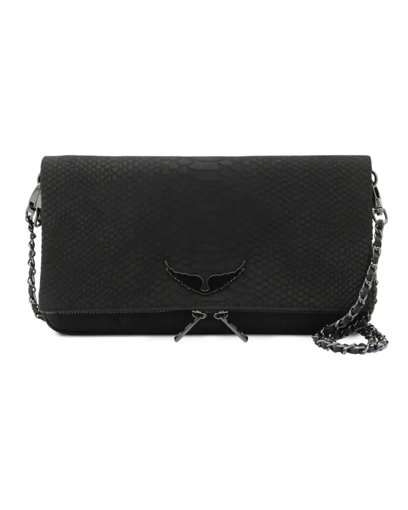 Zadig & Voltaire Schultertasche aus Schlangenleder - Schwarz Schwarz