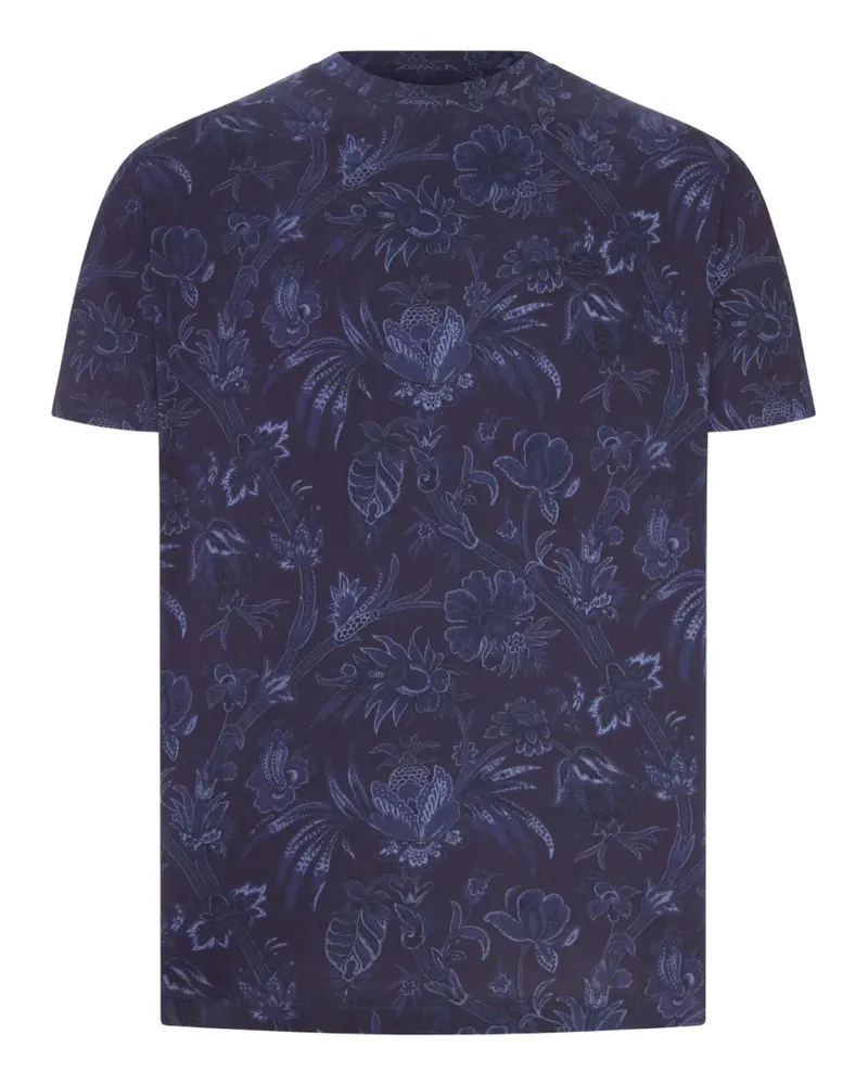 Etro T-Shirt mit Paisleymuster - Blau Blau