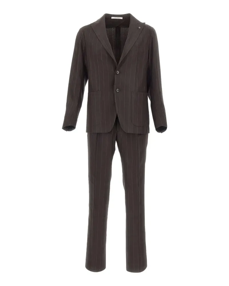 Tagliatore pinstriped patch-pocket suit - Braun Braun