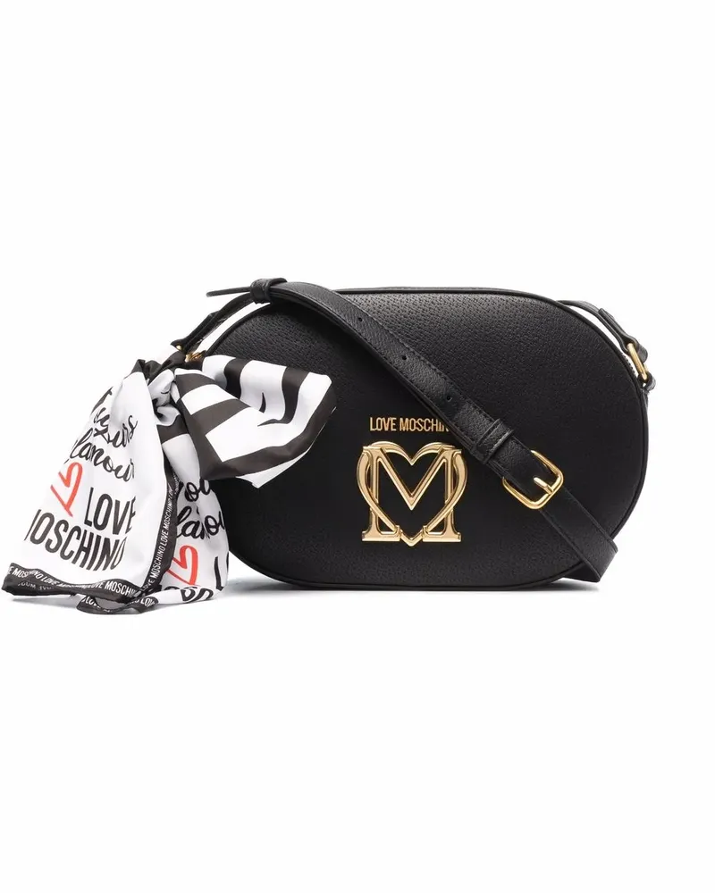 Moschino Umhängetasche mit Schaldetail - Schwarz Schwarz