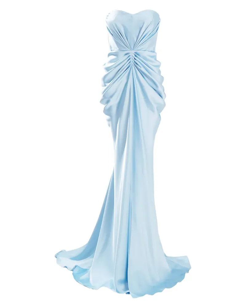 Ana Radu Schulterfreies Maxikleid - Blau Blau