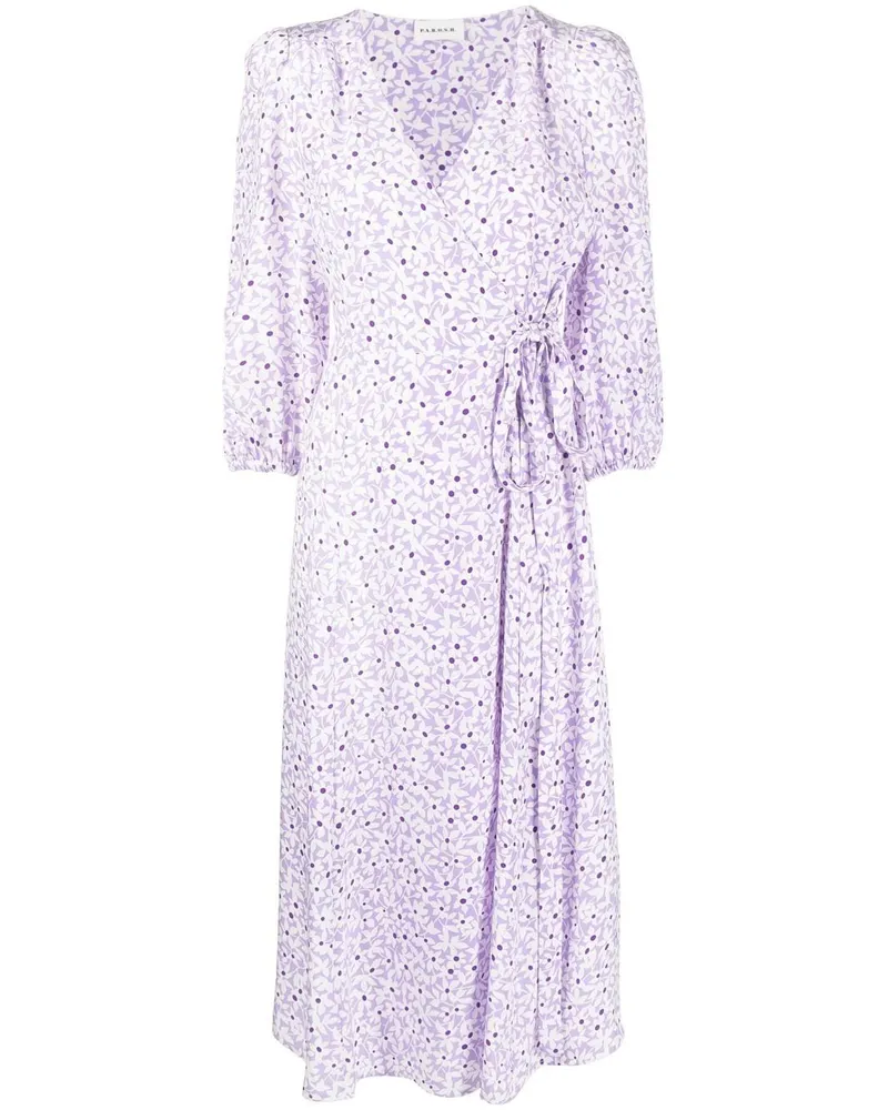 P.A.R.O.S.H. Wickelkleid mit Blumen-Print - Weiß Weiß