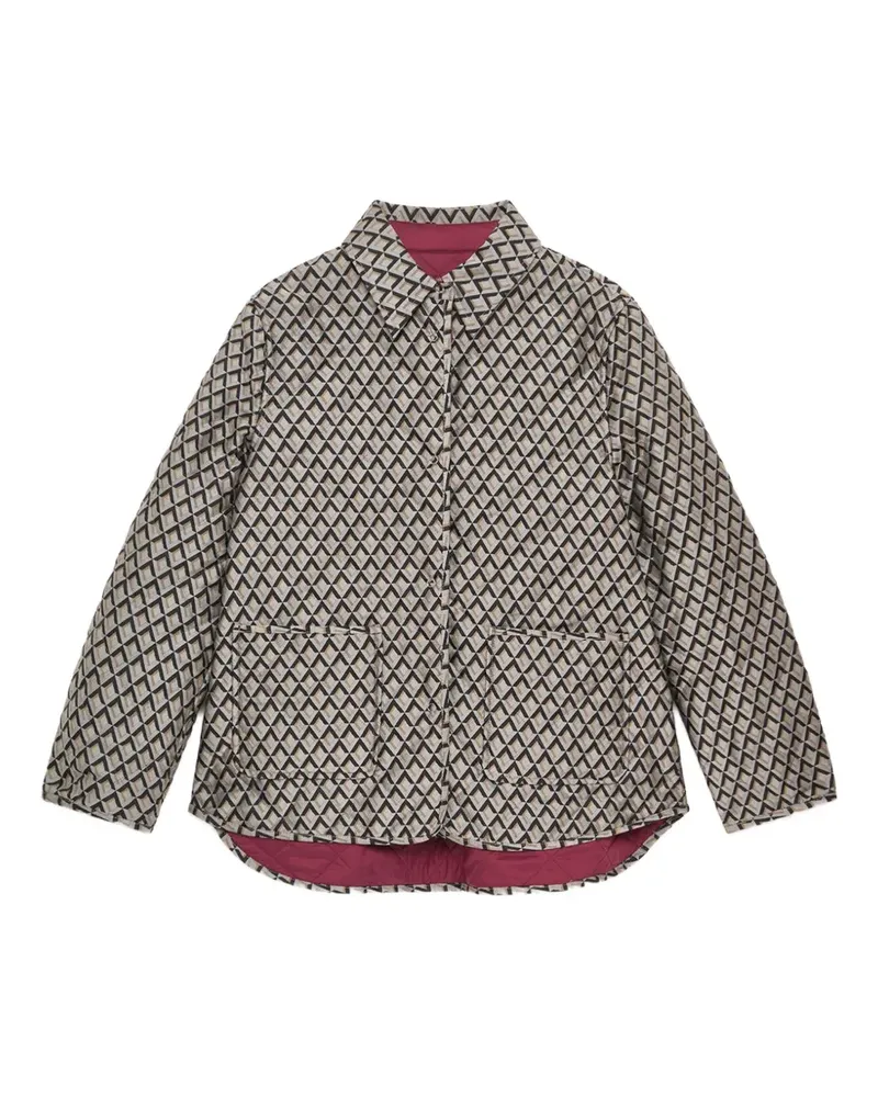 Maliparmi geometric jacquard reversible jacket - Grau Grau