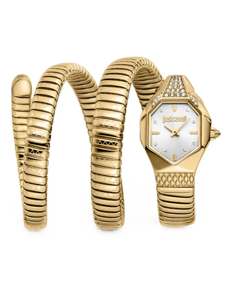 Just Cavalli Snake Armbanduhr mit Kristallen 22mm - Silber Silber
