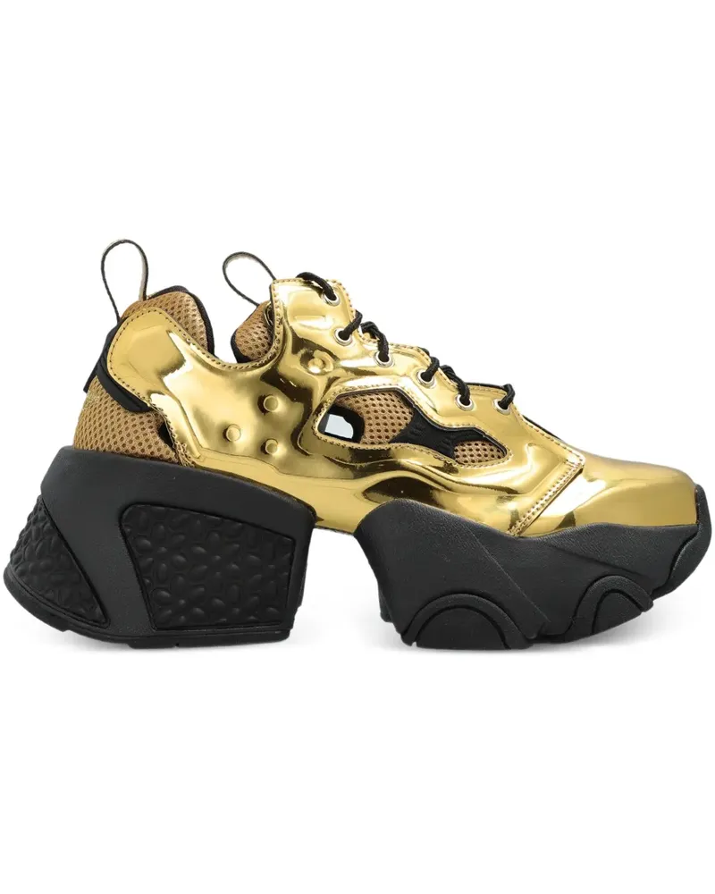 Noir Kei Ninomiya x Comme des Garçons Plateau-Sneakers mit Cut-Out - Gold Gold