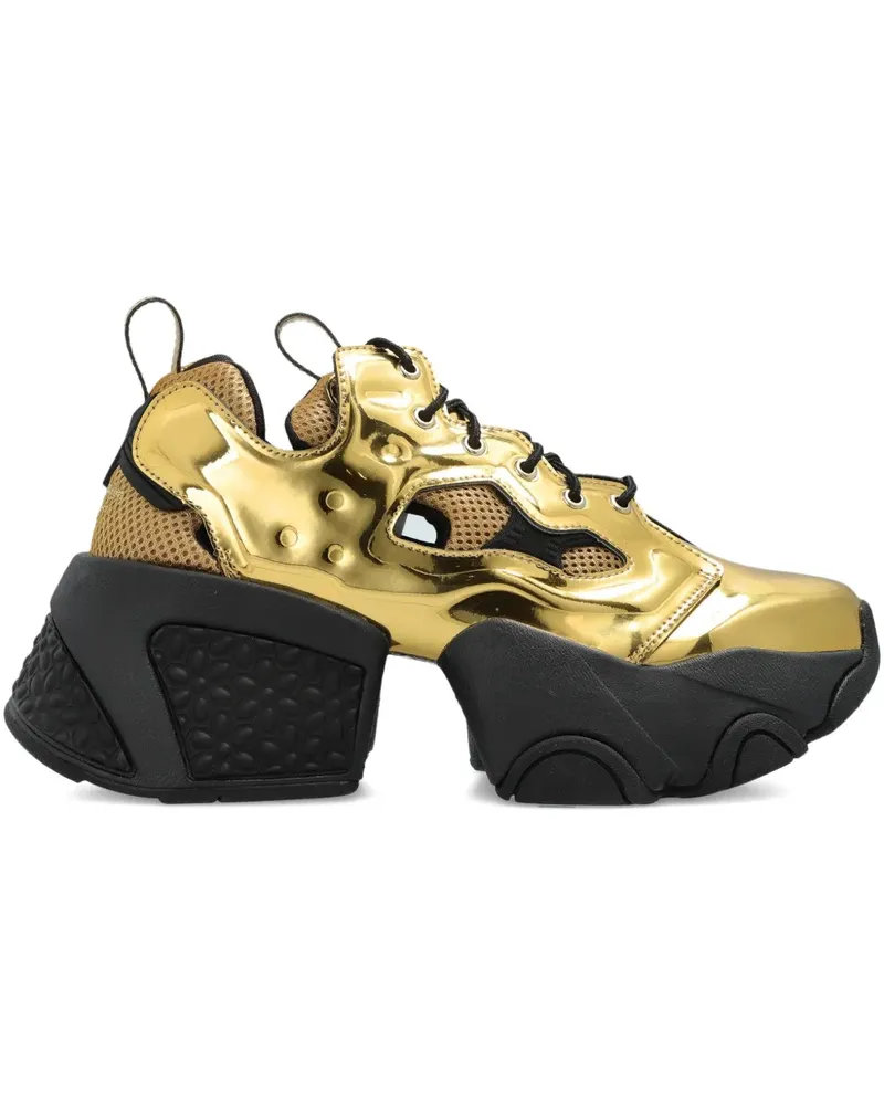 Noir Kei Ninomiya x Comme des Garçons Plateau-Sneakers mit Cut-Out - Gold Gold