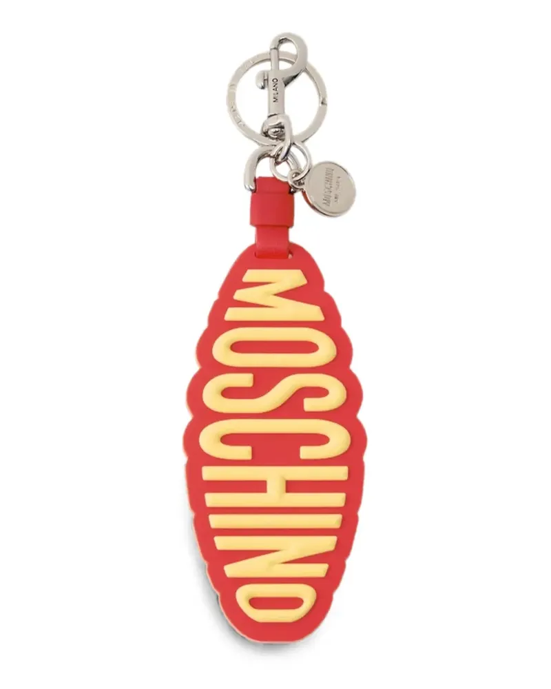 Moschino Schlüsselanhänger mit Logo-Print - Rot Rot
