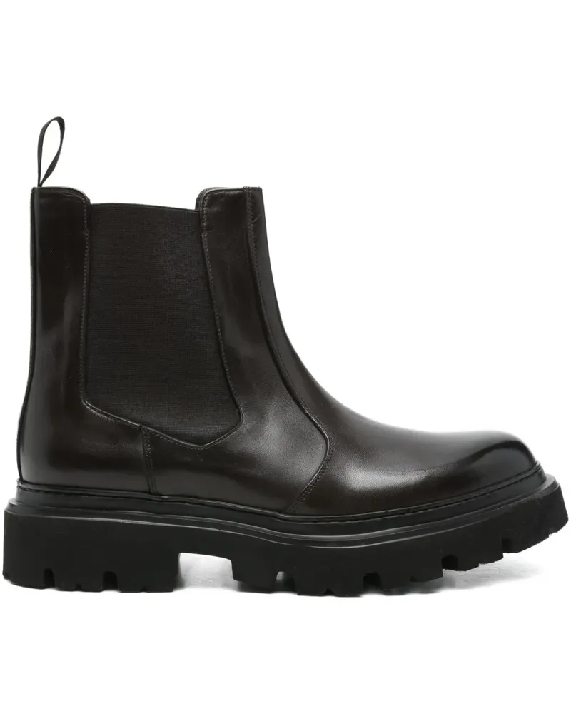 Corneliani Chelsea-Boots mit elastischen Einsätzen - Schwarz Schwarz