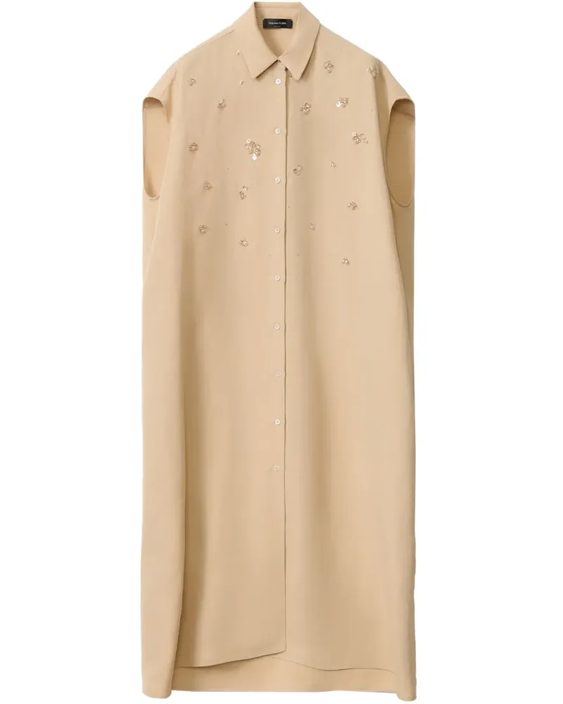 Fabiana Filippi Midikleid mit Pailletten - Braun Braun