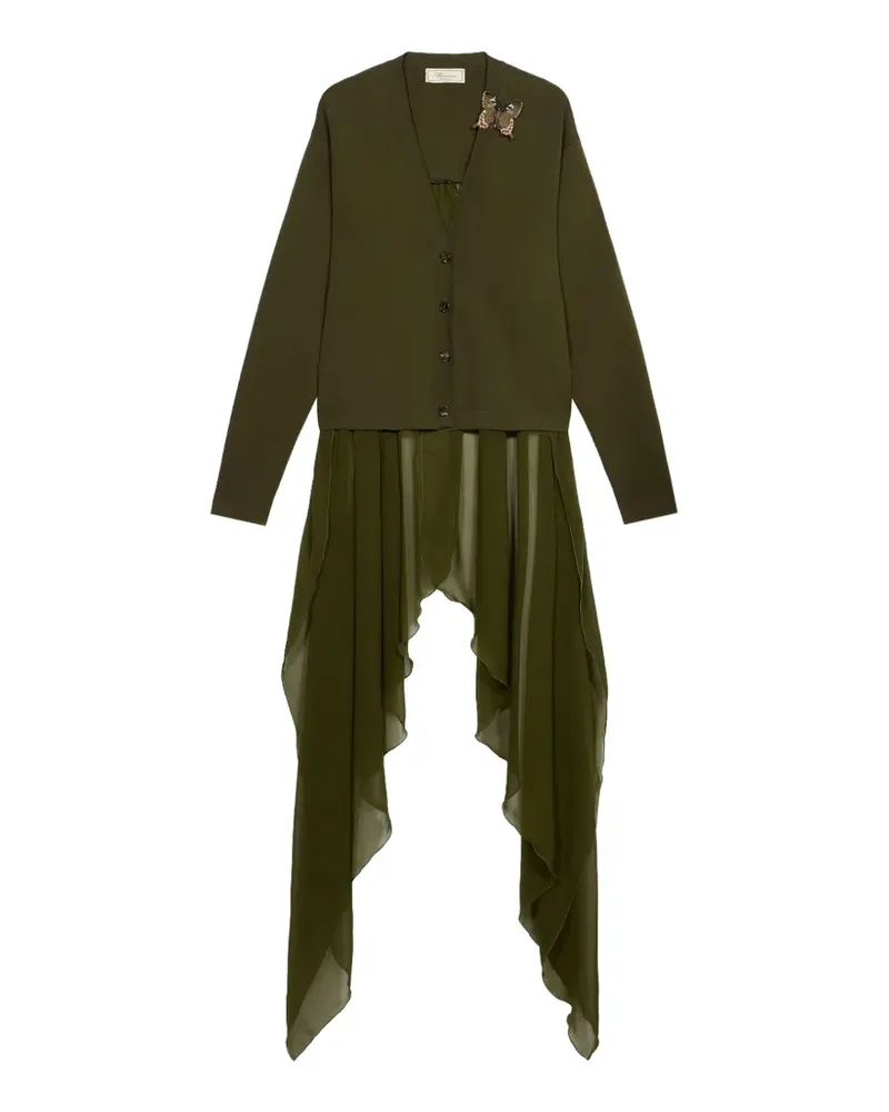 Blumarine Cardigan mit Schmetterling-Applikation - Grün Grün
