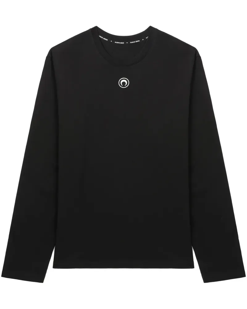 Marine Serre Langarmshirt aus Baumwolle - Schwarz Schwarz