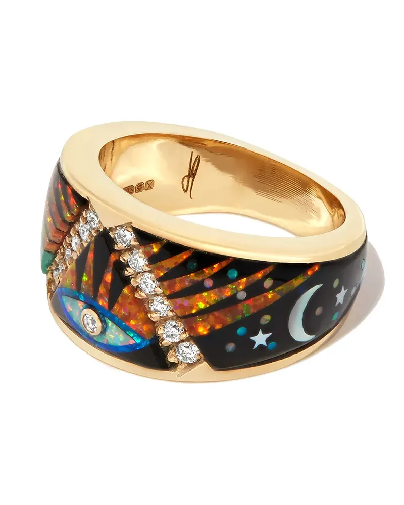 Jacquie Aiche 14kt Galaxy Gelbgoldring Gold