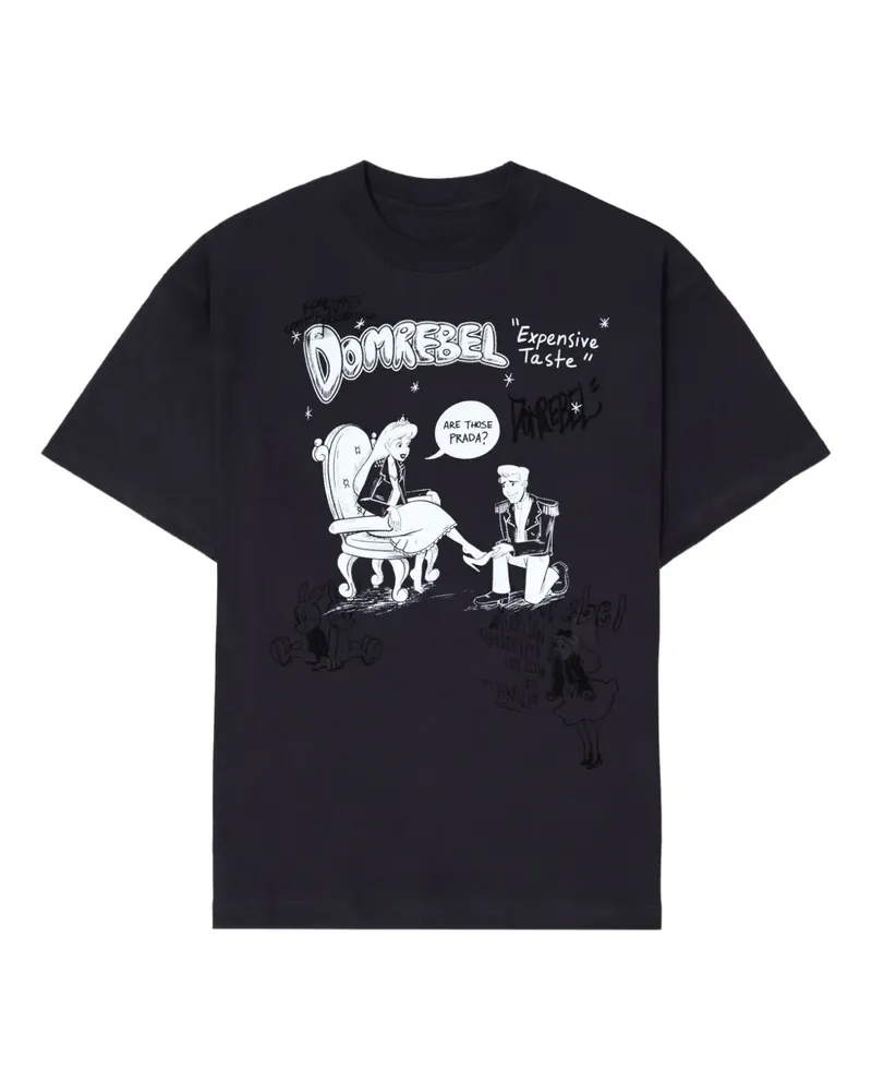 DOMREBEL Expensive T-Shirt - Schwarz Schwarz