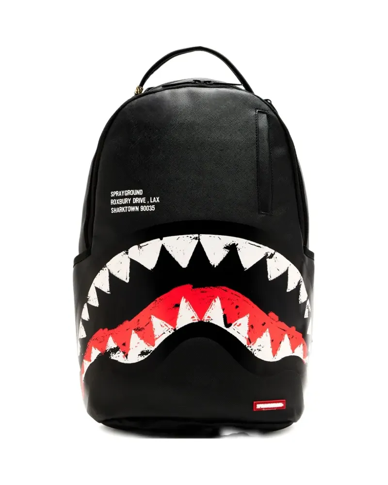 Sprayground Shark Central Town Lax Rucksack - Schwarz Schwarz