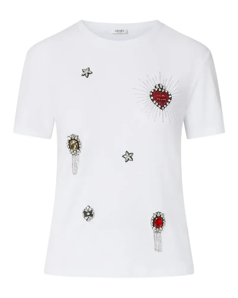 Liu Jo T-shirt with jewel embroidery - Weiß Weiß