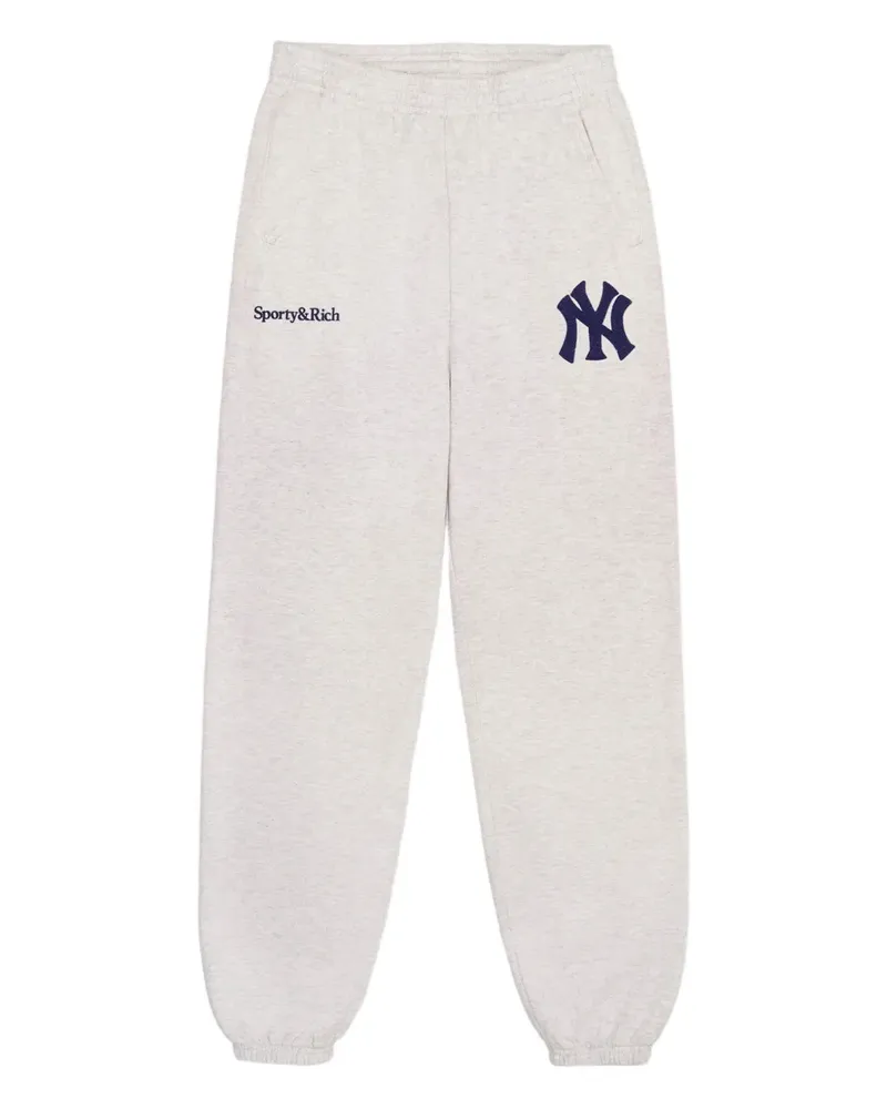 SPORTY & RICH Jogginghose mit Logo-Stickerei - Grau Grau