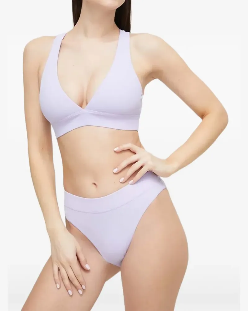 Casall Bikinioberteil mit V-Ausschnitt und überkreuzten Trägern - Violett Violett
