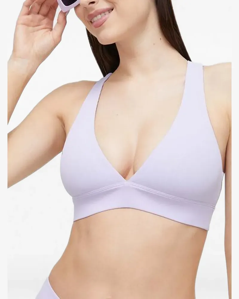 Casall V-neck crossover-strap bikini top - Violett Violett