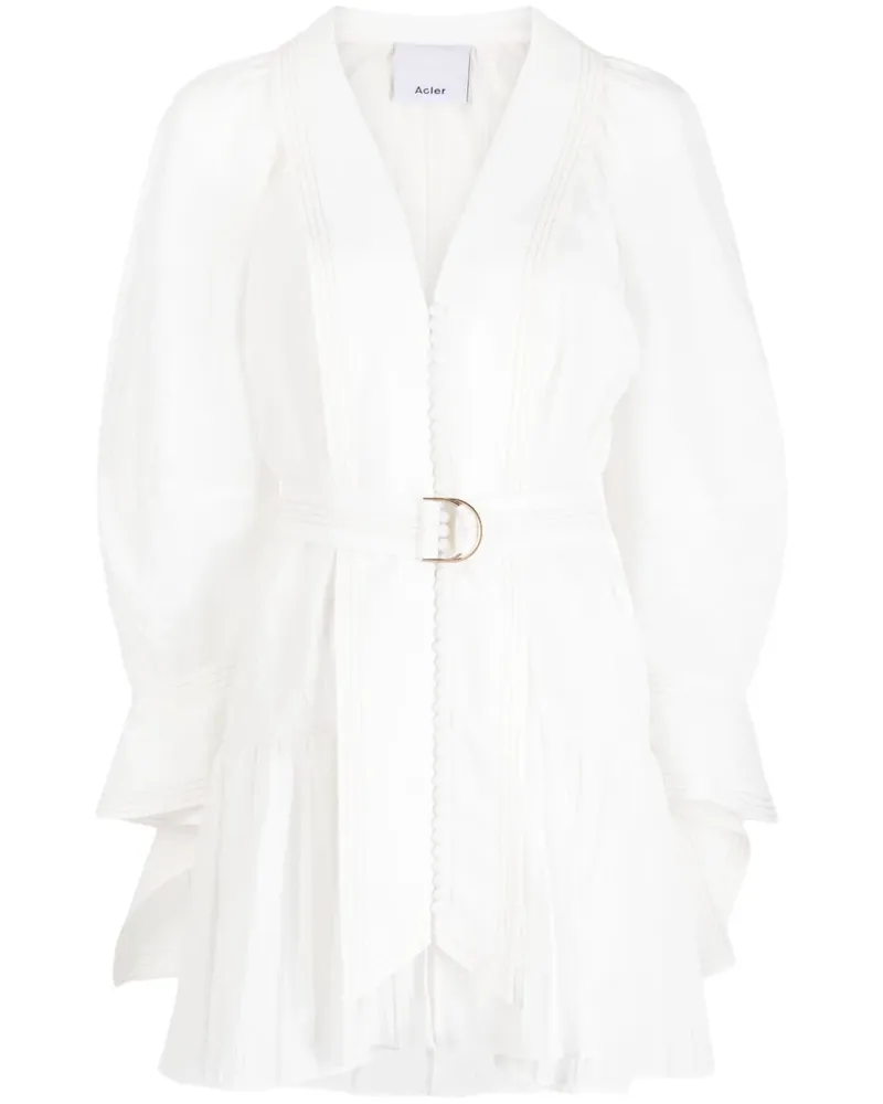 Acler Minikleid mit Gürtel - Weiß Weiß