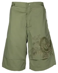 maharishi Bermudas mit grafischem Print Grün