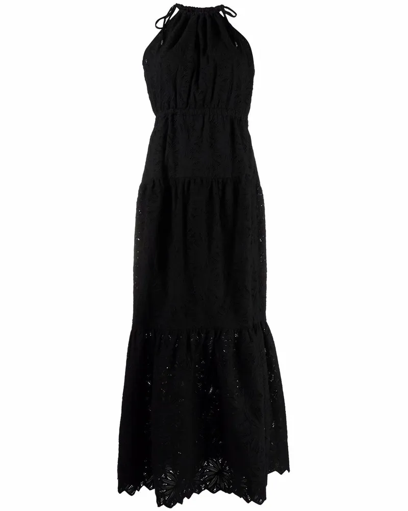Michael Kors Maxikleid mit Stickerei - Schwarz Schwarz