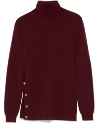 Elisabetta Franchi Pullover mit Zierknöpfen Rot