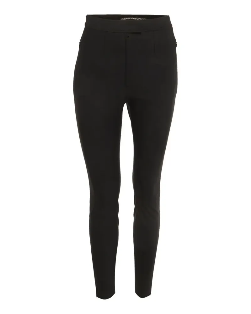 Alexander Wang zip-detail jersey trousers - Schwarz Schwarz