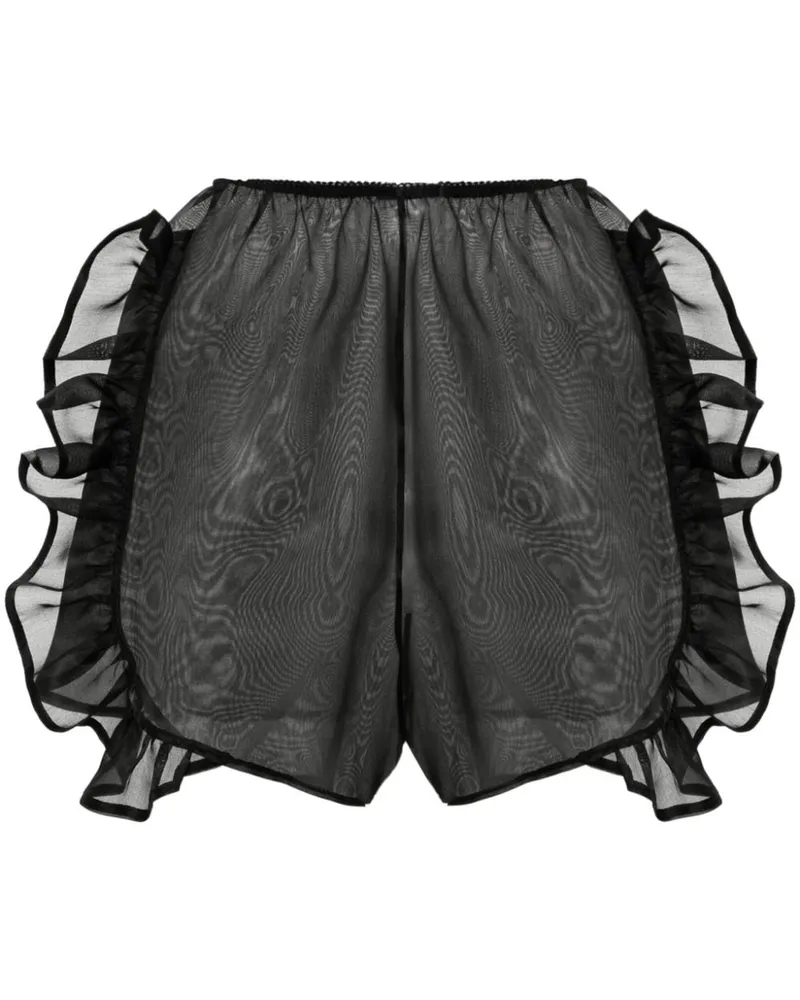 Ioana Ciolacu Semi-transparente Dahlia Shorts Schwarz