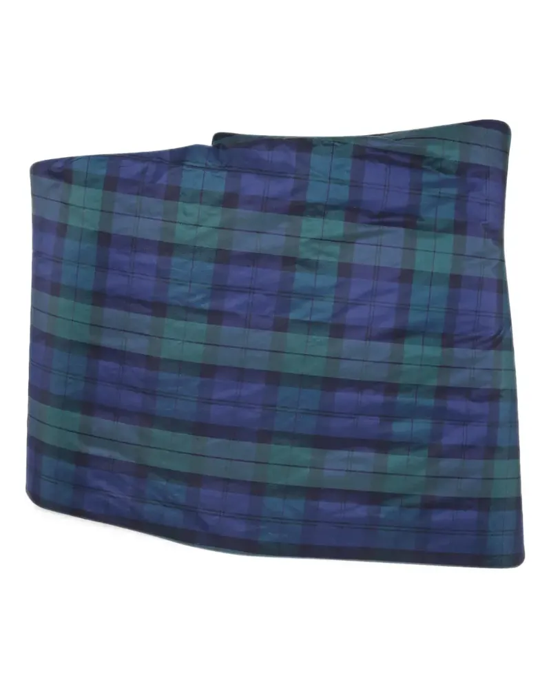 N° 21 tartan-pattern padded scarf - Blau Blau