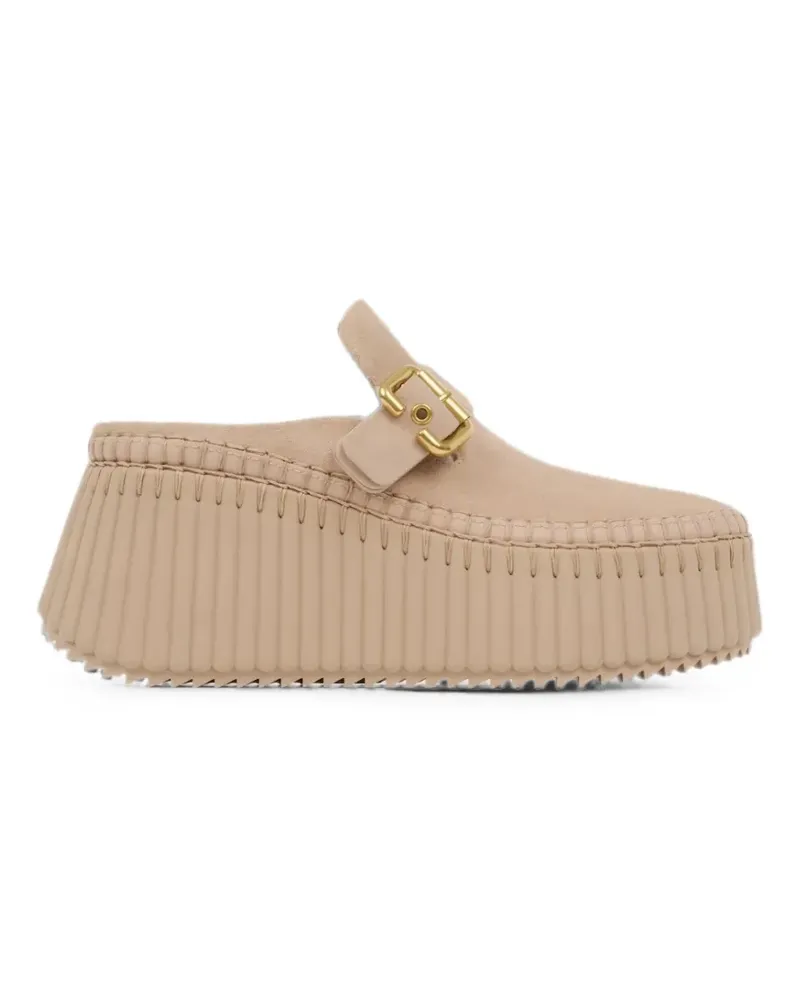 Chloé Nama wedge mules - Nude Nude