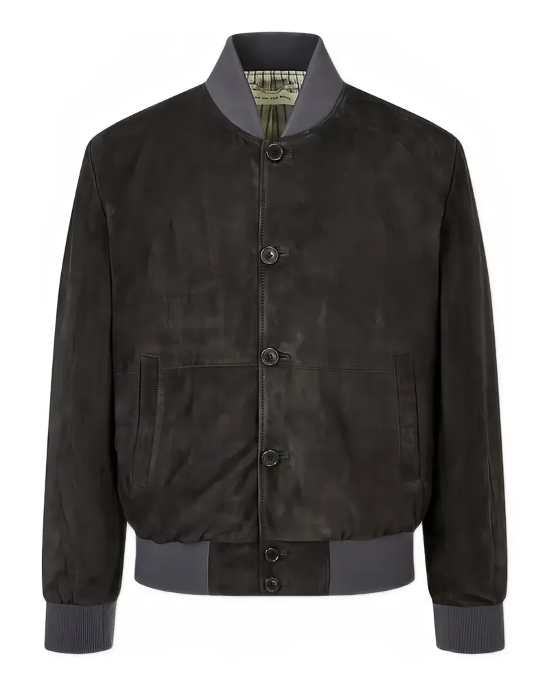 ManOnTheBoon Bomberjacke aus Wildleder - Grau Grau