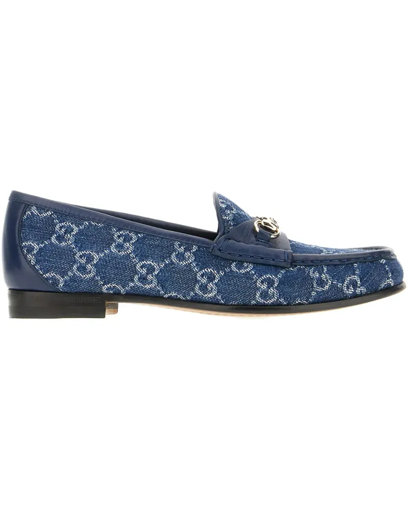 Gucci Jeans-Loafer mit Monogramm - Blau Blau