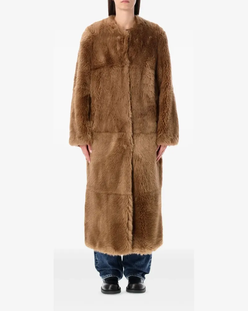 STAND Hilma single-breasted coat - Braun Braun