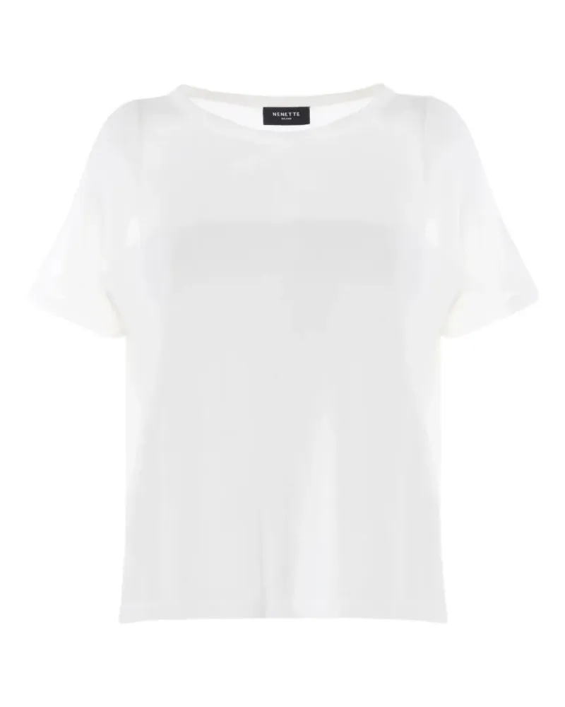 NENETTE Maitai T-Shirt mit Sheer-Einsatz - Weiß Weiß