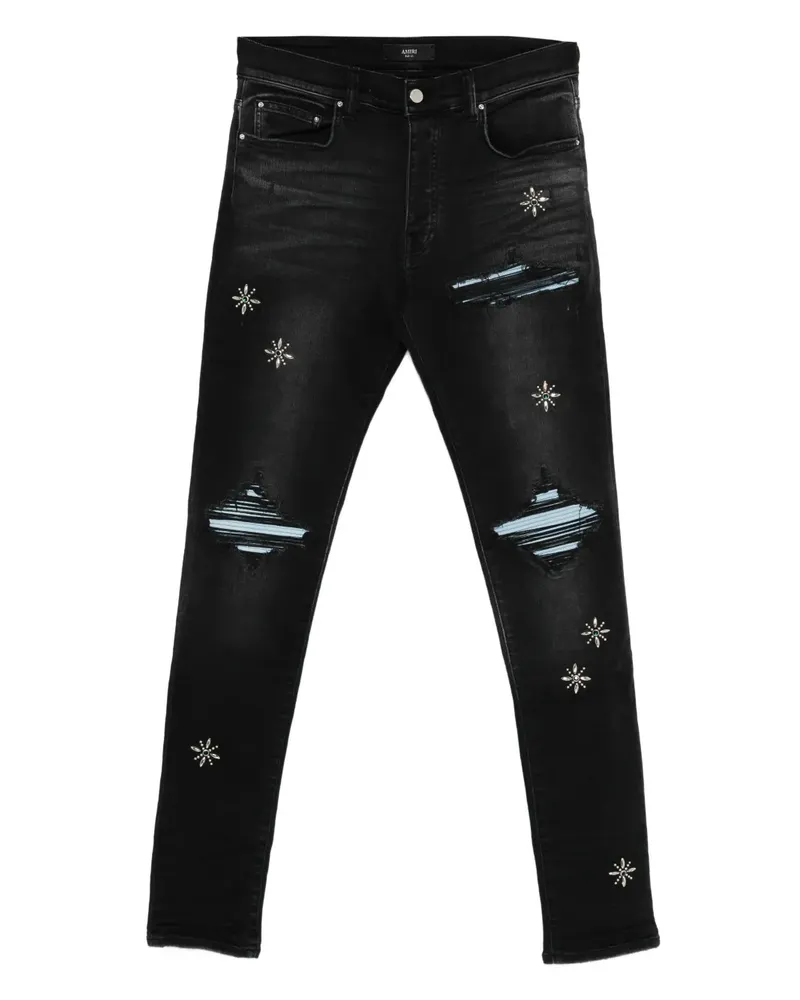 Amiri Verzierte Jeans - Schwarz Schwarz