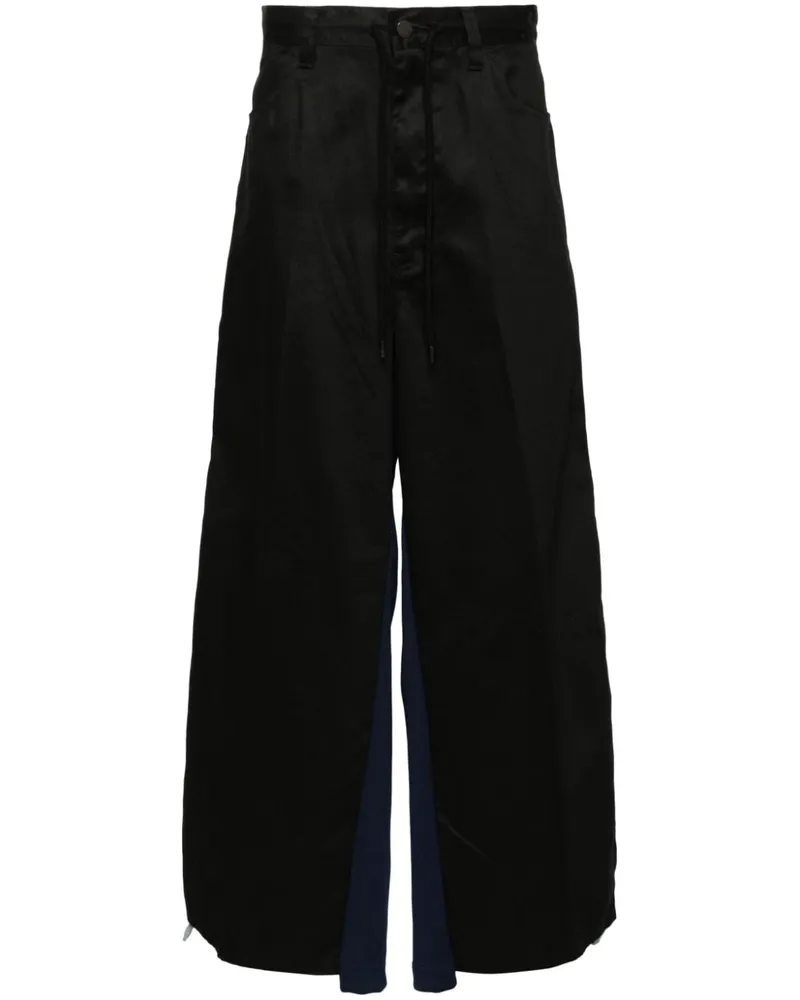 FACETASM Jogginghose mit Kontrasteinsatz - Schwarz Schwarz
