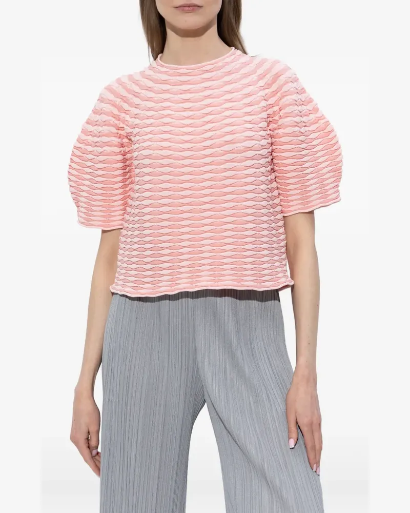 Issey Miyake puffed pleated top - Rosa Rosa