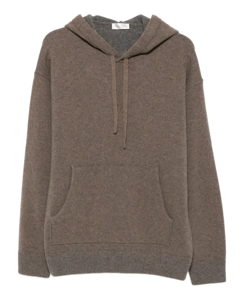 Roberto Collina Hoodie mit Vordertasche - Braun Braun