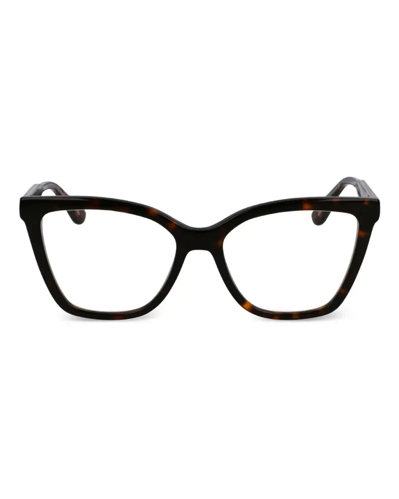 Calvin Klein Eckige Brille in Schildpattoptik - Braun Braun