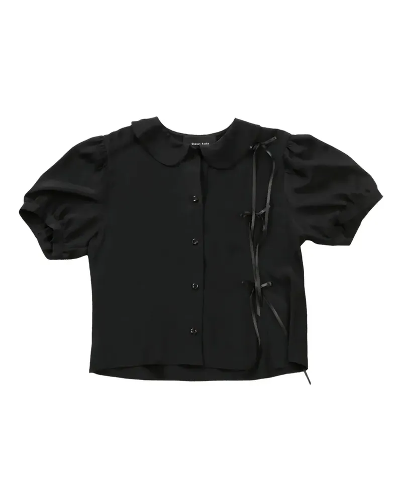 Simone Rocha Hemd Puffärmeln - Schwarz Schwarz