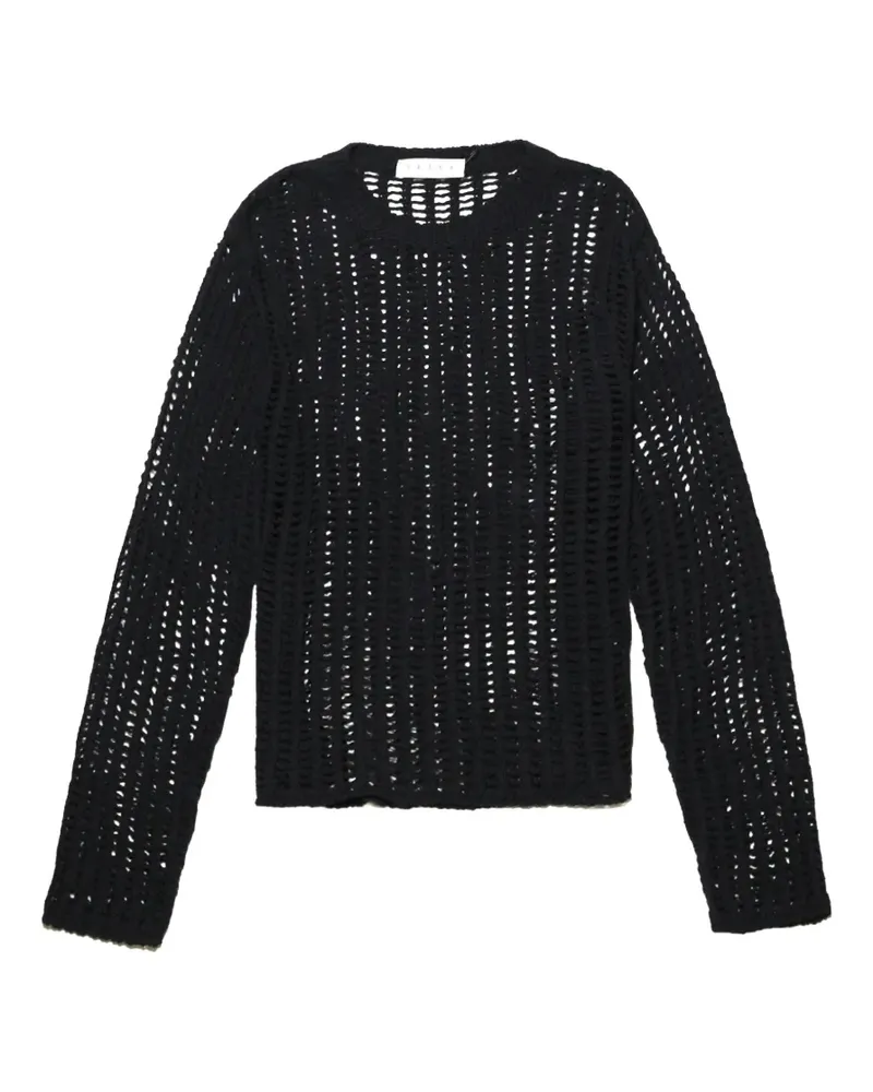 PAURA Pullover mit Lochmuster - Schwarz Schwarz