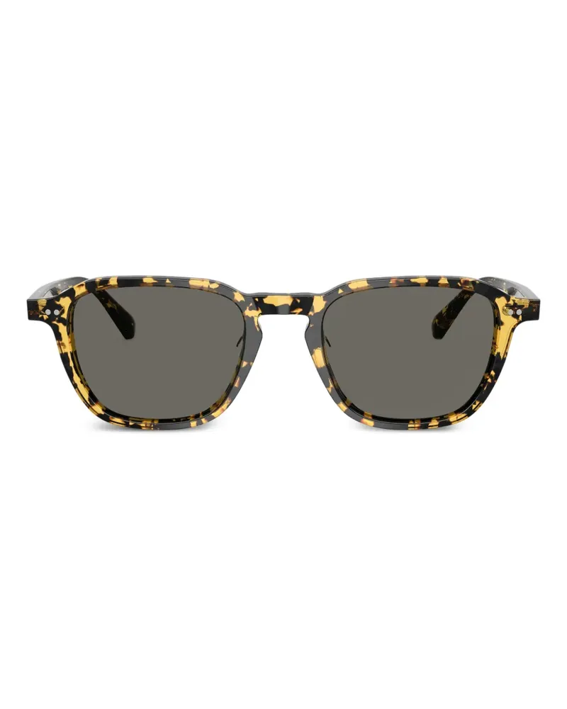 Oliver Peoples Eckige Sonnenbrille in Schildpattoptik - Grün Grün